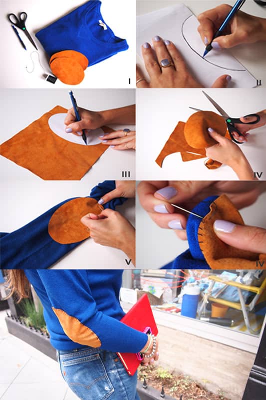 Stylish DIY Elbow Patches That Will Refresh The Look Of Your Clothes For No Money