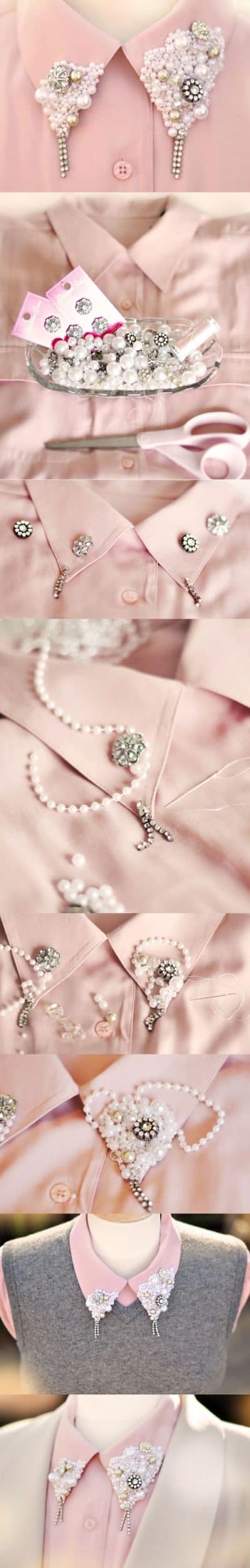 Pretty DIY Pearls Embellished Clothes That Are Easy To Make