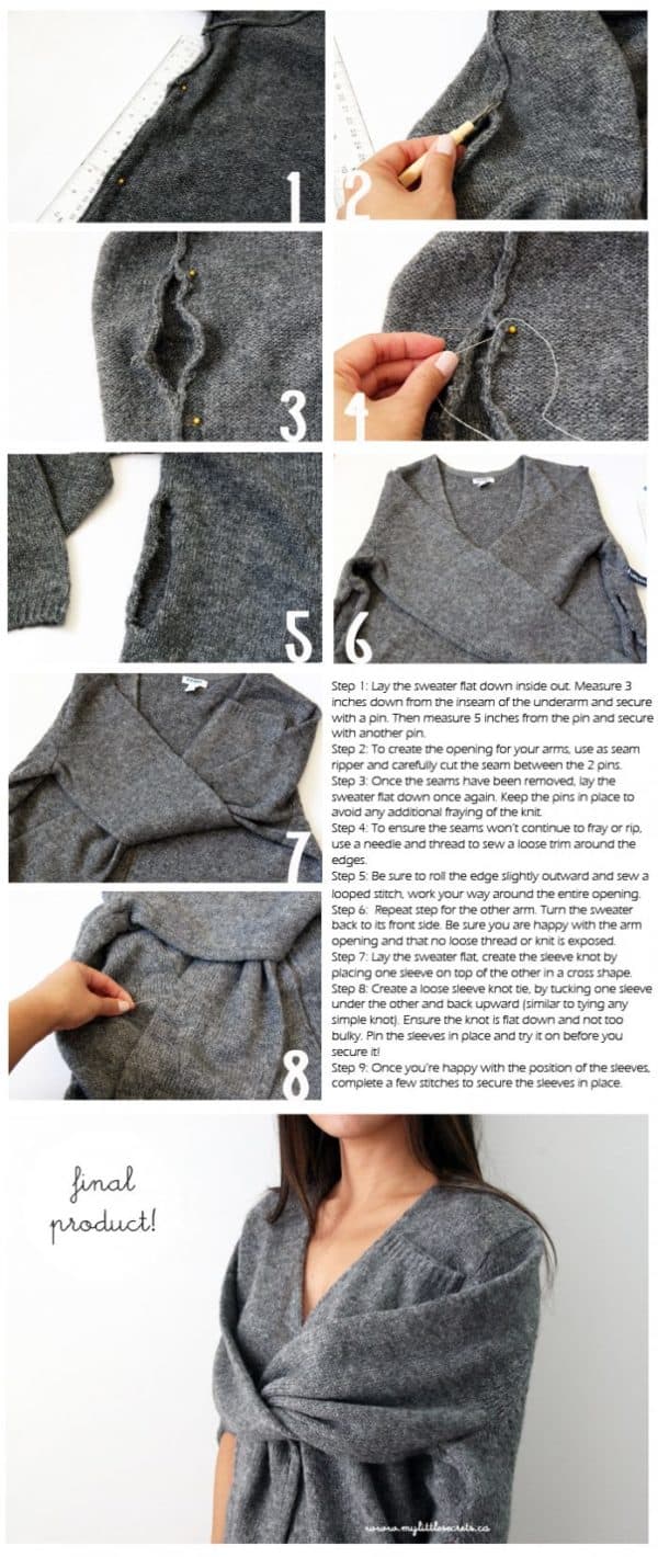 Fabulous DIY Sweater Makeover Ideas That You Are Going To Love