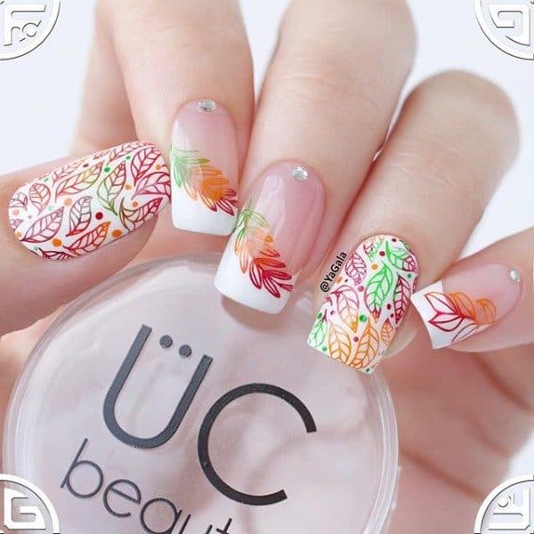 Eye Catching Leafy Fall Nails That Will Make You Fall In Love With Fall