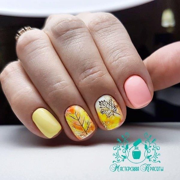 Eye Catching Leafy Fall Nails That Will Make You Fall In Love With Fall