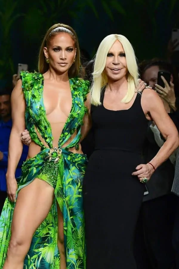 Jenifer Lopez In The Iconic Green Dress By Versace 20 Years Before And After