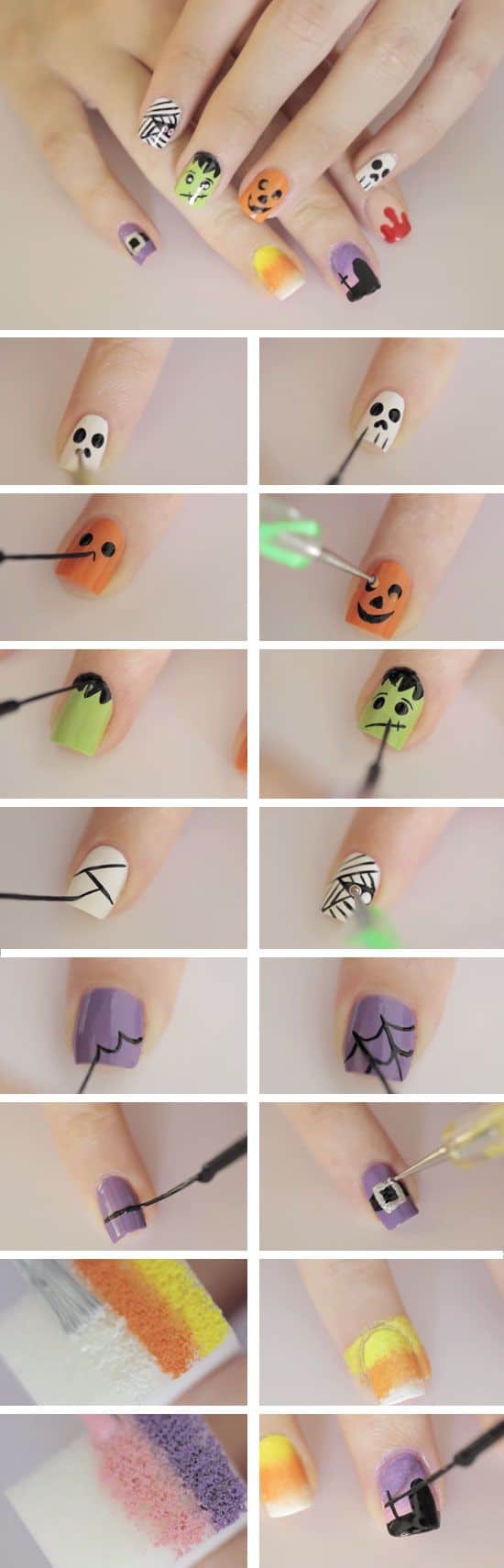 Scary Halloween Manicure Tutorials That Will Catch Your Eye