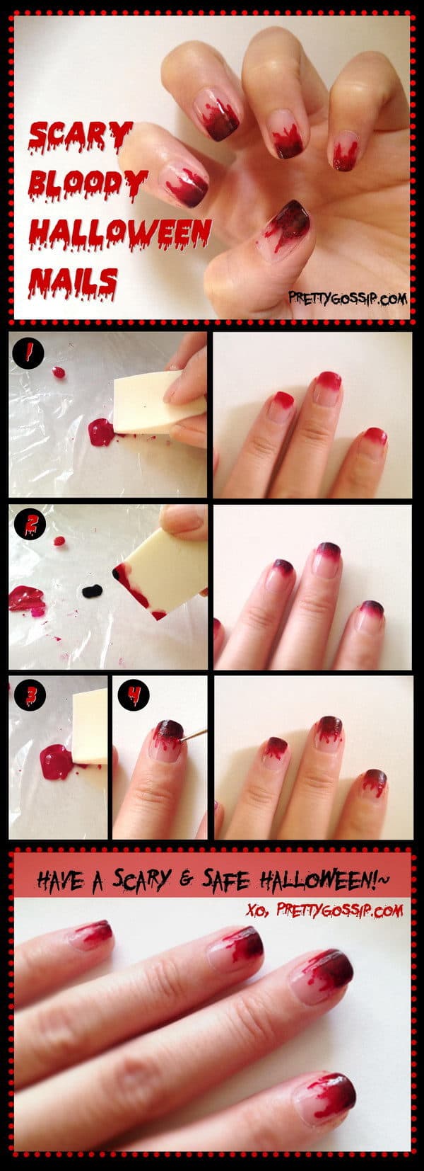 Scary Halloween Manicure Tutorials That Will Catch Your Eye