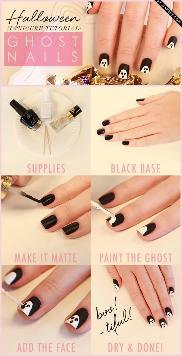 Scary Halloween Manicure Tutorials That Will Catch Your Eye