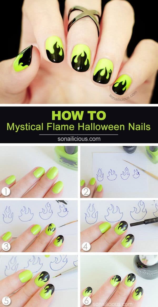 Scary Halloween Manicure Tutorials That Will Catch Your Eye