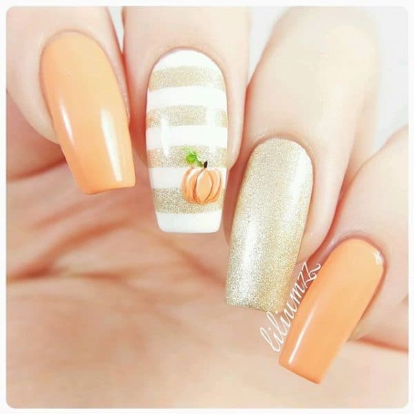 Pumpkin Nails That Are Just Great For Halloween And This Fall