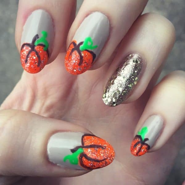 Pumpkin Nails That Are Just Great For Halloween And This Fall