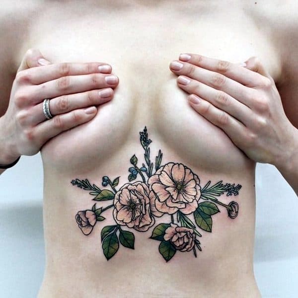 Amazing Under Breast Tattoos That Will Charm Women Immediately