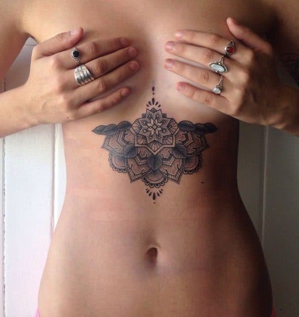 Amazing Under Breast Tattoos That Will Charm Women Immediately