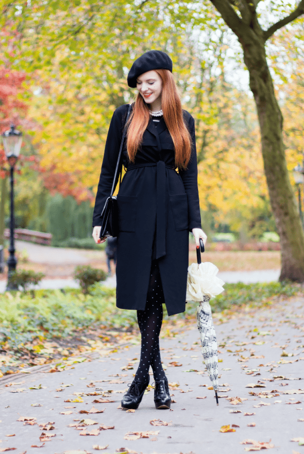 Pretty Fall Outfits With Patterned Tights That Will Make You Look Fancy