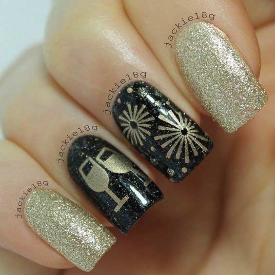 Sparkly New Year Nails Designs That Will Make You Say Wow