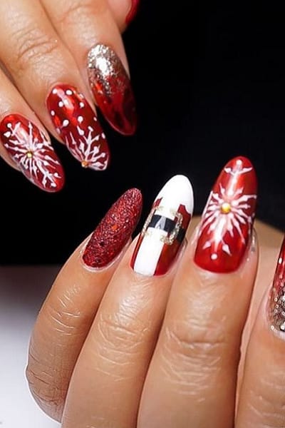 Snowflake Nails Designs That You Should Do This Winter