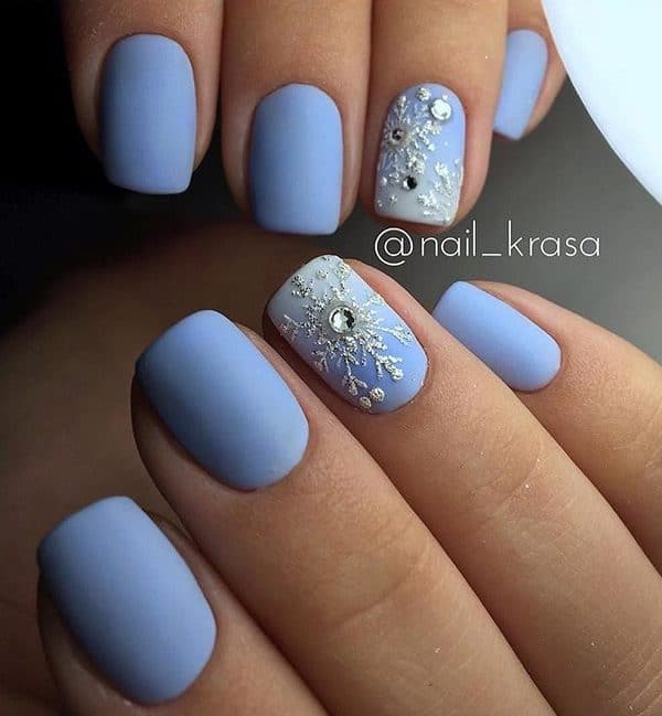 Snowflake Nails Designs That You Should Do This Winter