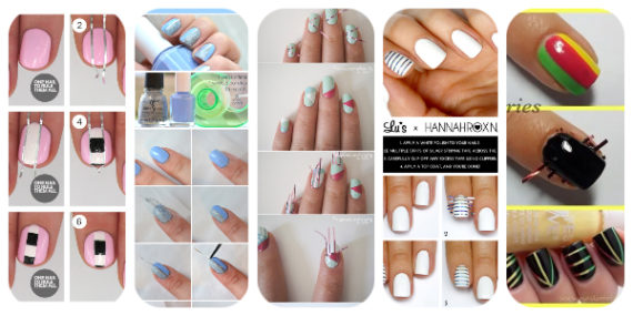 1. Easy Nail Tape Design Tutorial - wide 1