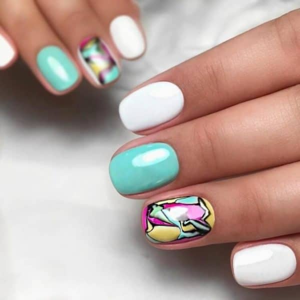 Interesting Stained Glass Nails That Are The New Hot Trend For 2020