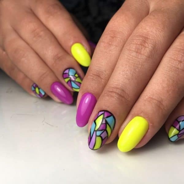 Interesting Stained Glass Nails That Are The New Hot Trend For 2020