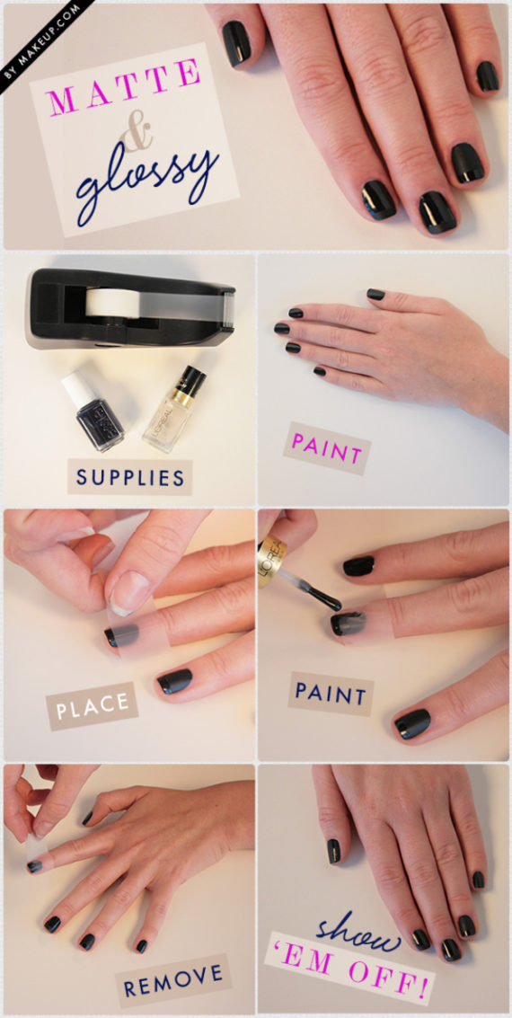 Interesting Tape Nails Tutorials That Are Easy To Recreate - ALL FOR
