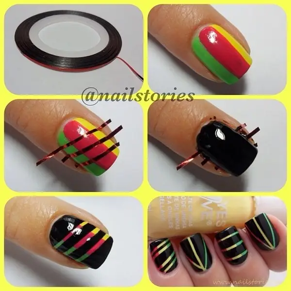 Interesting Tape Nails Tutorials That Are Easy To Recreate