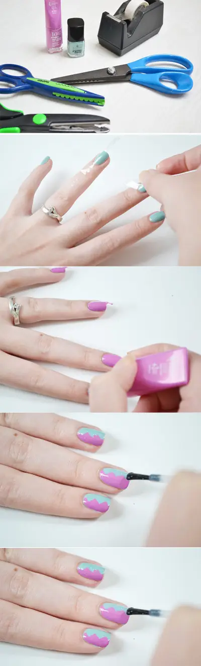 Interesting Tape Nails Tutorials That Are Easy To Recreate