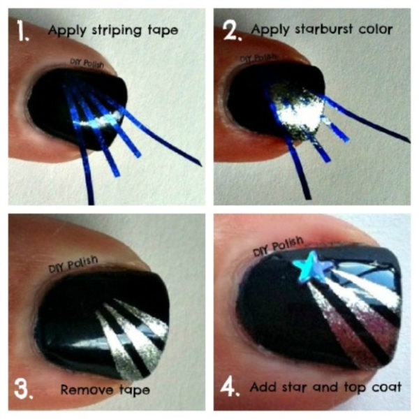 Interesting Tape Nails Tutorials That Are Easy To Recreate