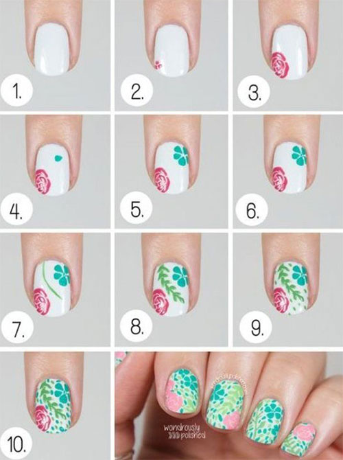 Floral Nails Tutorials That Will Make You Feel The Spring At Your Home During Quarantine Time