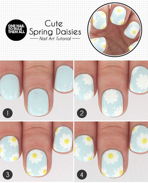 Floral Nails Tutorials That Will Make You Feel The Spring At Your Home During Quarantine Time