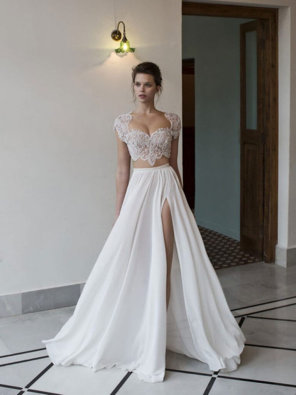 Gorgeous Two Pieces Wedding Dresses That Will Help You Get A Unique Bridal Look