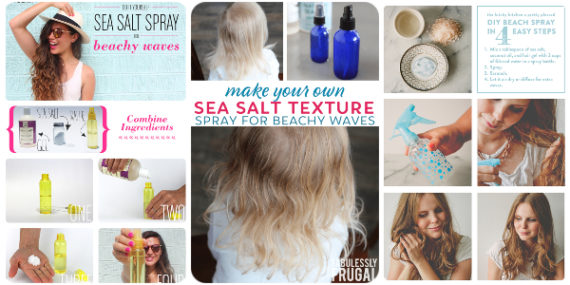 Awesome DIY Sea Salt Hair Spray Recipes For Beach Waves ALL FOR Beach Waves Hair Spray 570x285 