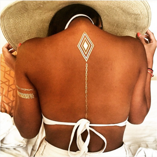 Shiny Gold Tattoos That Are Perfect For The Summer