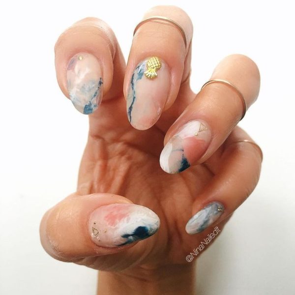 Sweet Watercolor Nails Ideas That Will Give A Fresh Look To Your Mani