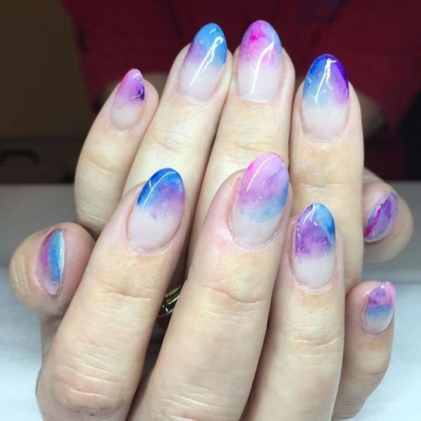 Sweet Watercolor Nails Ideas That Will Give A Fresh Look To Your Mani