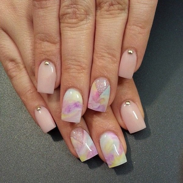 Sweet Watercolor Nails Ideas That Will Give A Fresh Look To Your Mani