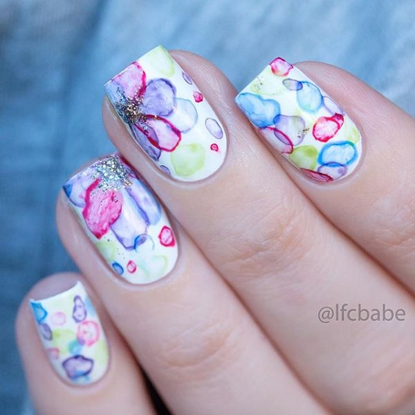 Sweet Watercolor Nails Ideas That Will Give A Fresh Look To Your Mani