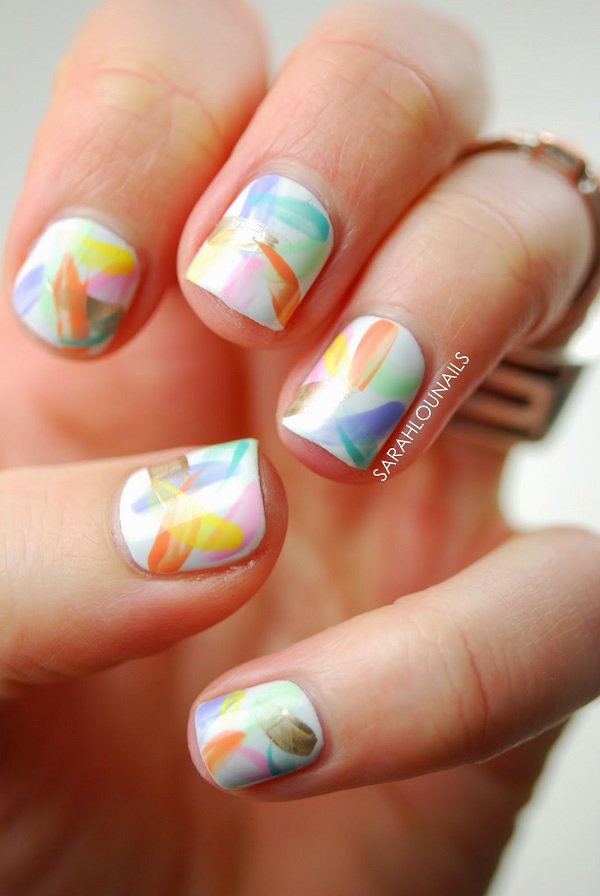 Sweet Watercolor Nails Ideas That Will Give A Fresh Look To Your Mani