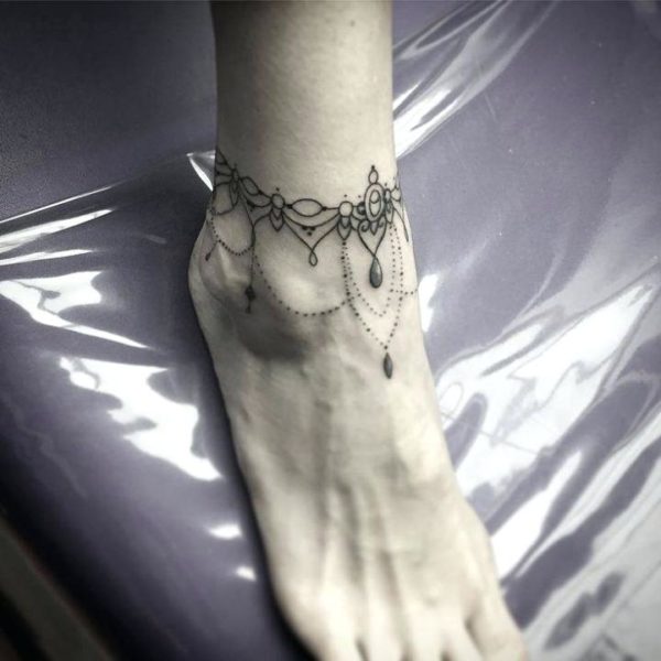 Charming Ankle Bracelet Tattoos That Will Amaze You - ALL FOR FASHION