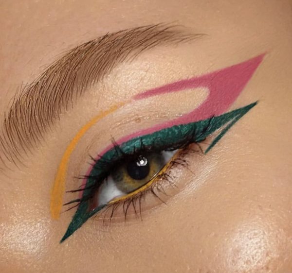 colorful graphic eyeliner