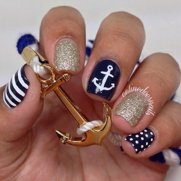 Amazing Nautical Nails Designs That Scream Summer